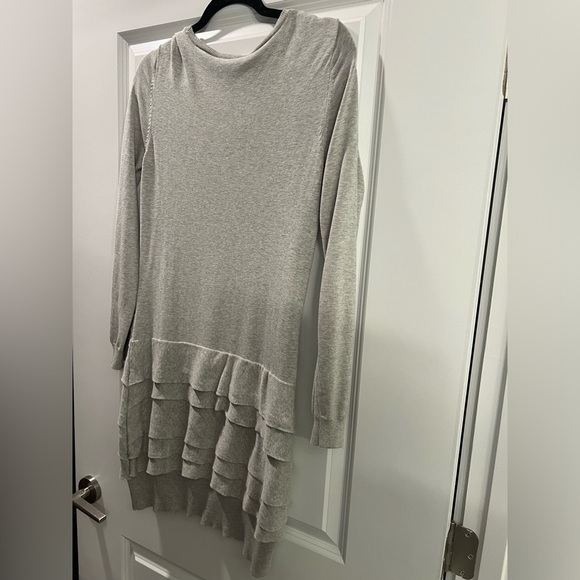 BCBG MAXAZRIA Grey Cocktail long sleeve Dress - Picture 2 of 2